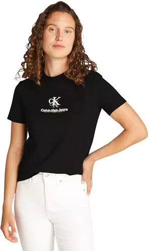 Calvin Klein T-Shirt Donna Maniche Corte Shadow Graphic Tee Regular Fit