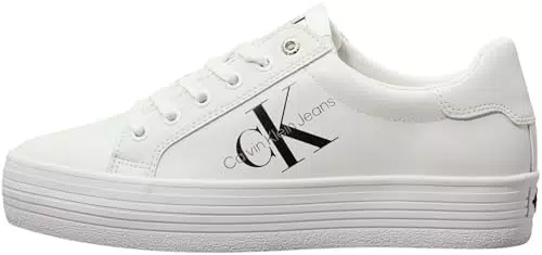 Calvin Klein Jeans Sneakers Vulcanizzate Donna Vulc Flatform Laceup Low Lth Zeppa