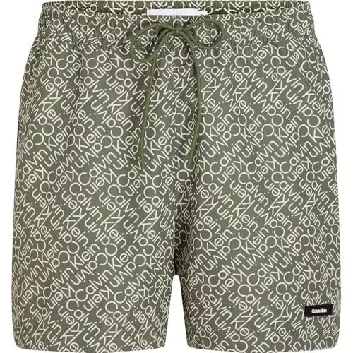 Calvin Klein Pantaloncini da Bagno Medium Drawstring-Print Km0Km01120