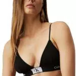 Calvin Klein Top Bikini a Triangolo Donna Unlined Triangle Coppe Morbide