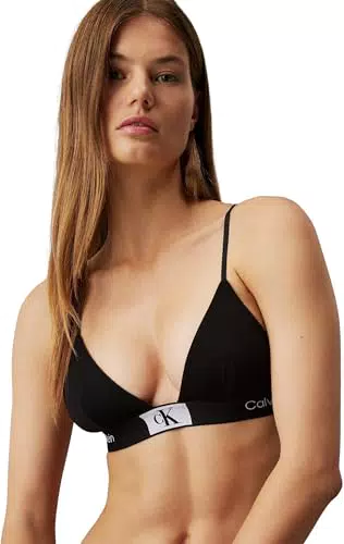 Calvin Klein Top Bikini a Triangolo Donna Unlined Triangle Coppe Morbide