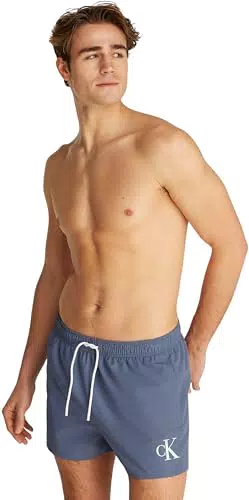 Calvin Klein Pantaloncino da Bagno Uomo con Coulisse e Drawstring