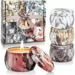 Candele Profumate in Latta Decorativa - Cera di Soia con Lavanda e Rosmarino