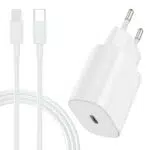 Caricatore veloce Apple 20W USB C con cavo Lightning 2M per iPhone e iPad