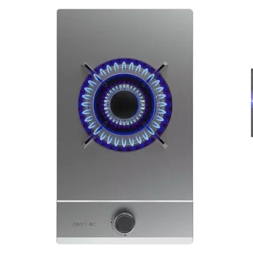 Cecotec Piano Cottura Gas Bolero Squad G1200S - 3500W, Acciaio Inossidabile