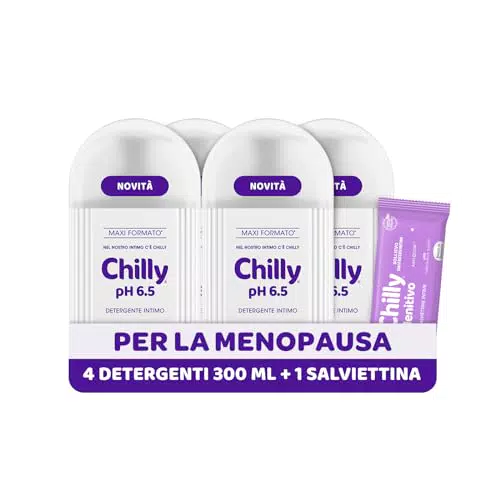 Chilly Detergente Intimo pH 6.5 con Acido Ialuronico e Complesso Anti-Odor