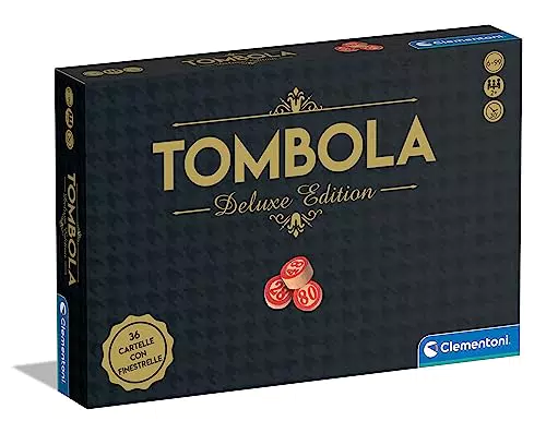 Clementoni Tombola Deluxe - Gioco da Tavolo per la Famiglia e Bingo con Cartelle