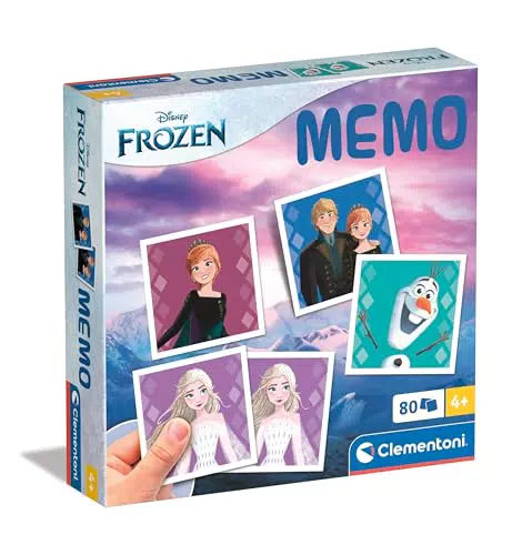 Clementoni Memo Disney Frozen - Gioco di Memoria Educativo per Bambini 4 Anni