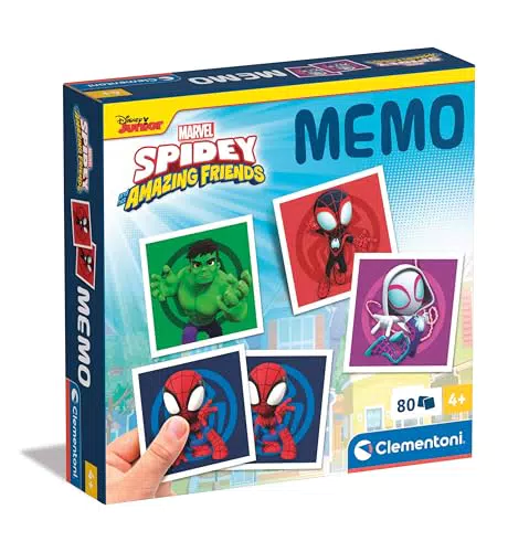 Clementoni Memo Marvel Spidey – Gioco di Memoria Educativo per Bambini 4 Anni