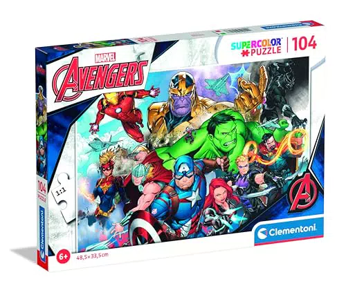 Clementoni Supercolor Puzzle Marvel Avengers - Puzzle per bambini 6+ anni