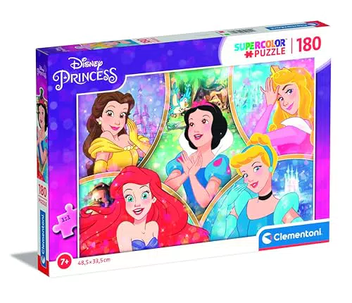 Clementoni Supercolor Puzzle Disney Princess - Puzzle per bambini 7 anni+