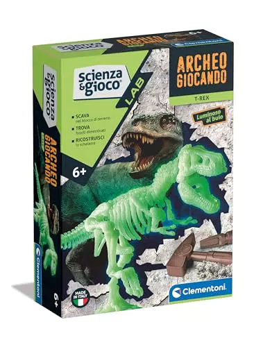 Clementoni Archeogiocando Tirannosaurus Rex - Gioco Dinosauri per Bambini 7 Anni