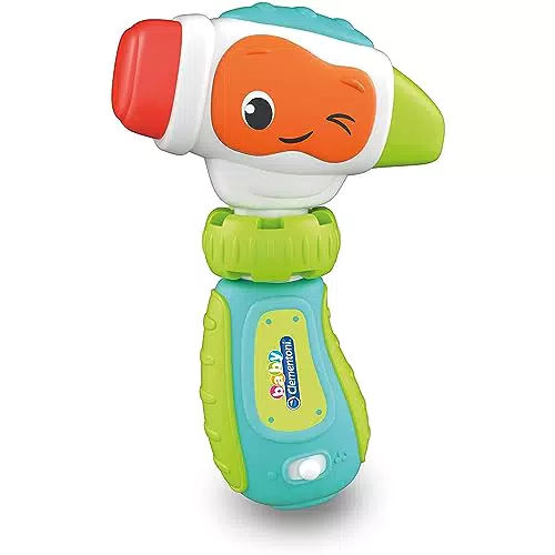 Clementoni Baby Berto Trapano Elettronico per Bambini 9-36 Mesi con Canzoni e Luci