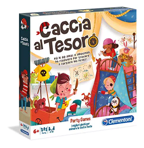 Clementoni Caccia al Tesoro - Gioco da Tavolo per Famiglie, 2-12 Giocatori