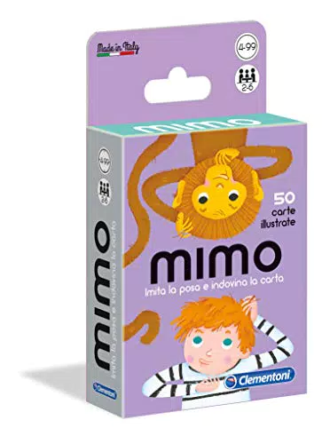 Clementoni Mimo - Gioco di Carte per Imitare Pose e Indovinare Azioni, 4+ Anni