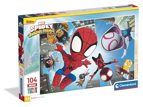 Clementoni Puzzle per Bambini Spidey - Idea Regalo Made in Italy, 62x42 cm