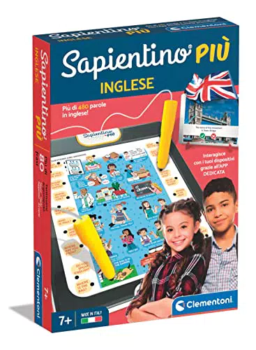 Clementoni Sapientino Plus - Gioco Educativo di Inglese per Bambini 7+ Anni