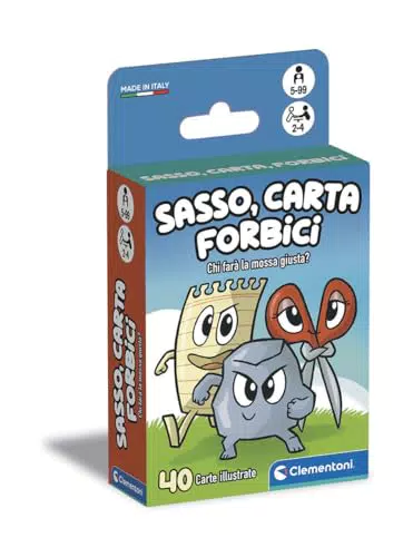 Clementoni - Gioco di Strategia Sasso Carta Forbici per Bambini 5+ Anni