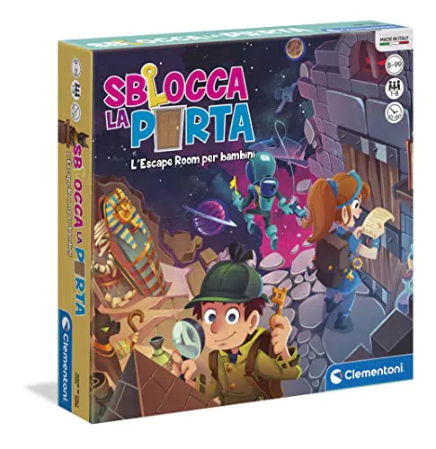 Clementoni Sblocca la Porta - Gioco da Tavolo Escape Room per Bambini e Adulti