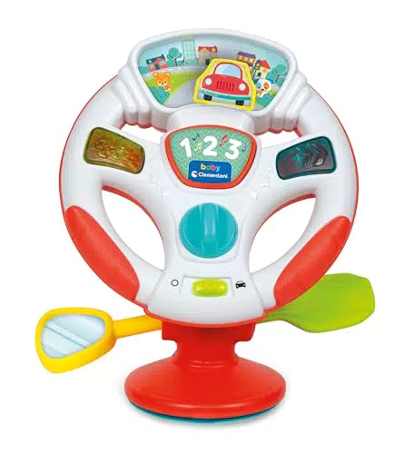 Clementoni Volante Giocattolo Interattivo per Bambini 6-36 Mesi con Luci e Suoni