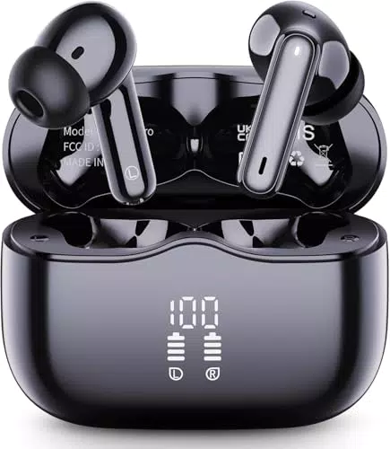 Cuffie Bluetooth 5.4 HiFi Stereo con Cancellazione Rumore e Display LED