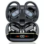 Cuffie Bluetooth 5.4 HiFi con Display LED, Auricolari Wireless IP7 Impermeabili