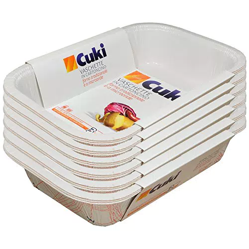 Cuki Vaschette in Cartoncino per Forno e Microonde - Modello RC63
