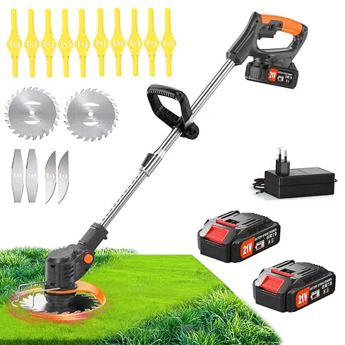 BrandName Decespugliatore A Batteria 21V Regolabile con Maniglia Telescopica