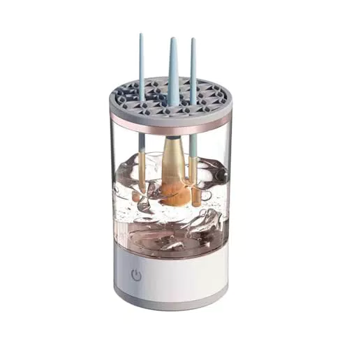 Brand - Detergente Elettrico per Pennelli da Trucco con Pulitore USB e Asciugatrice