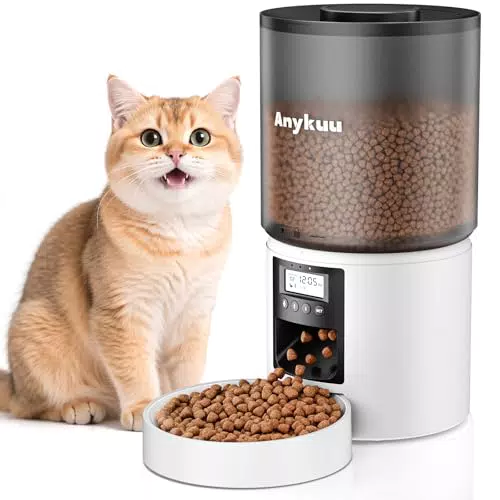 Distributore Automatico Cibo Gatti con Timer Programmabile e Registrazione