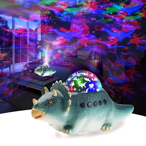 Domigard Luce Notturna Dinosauro Proiettore Stelle per Bambini con Rumore Bianco