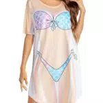 Ekouaer Copricostume Sexy da Donna per Mare e Spiaggia - Beachwear T-shirt