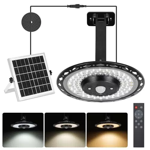 ENCOFT Lampada Solare con Sensore di Movimento e Telecomando IP65 Impermeabile
