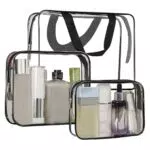 Enkrio Borsa Trasparente per il Trucco da Viaggio, Conforme TSA e Impermeabile