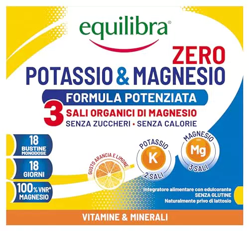 Equilibra Integratori Alimentari, Potassio e Magnesio Zero - 3 Formula Potenziata