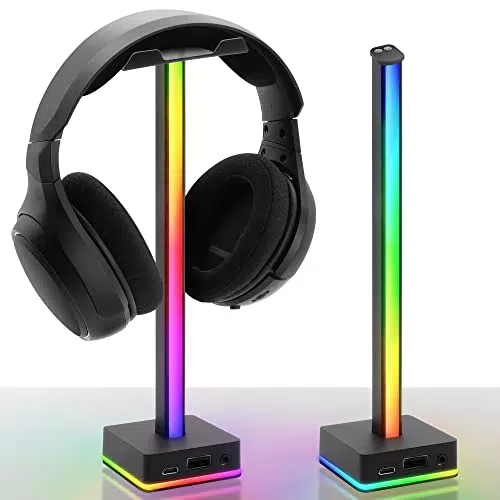 EZDIY-FAB Supporto per Cuffie con Luce LED RGB e 50 Modalità di Colore