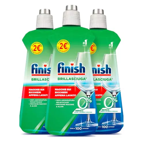 Finish Brillantante per Lavastoviglie - Additivo per Stoviglie Brillanti