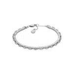 Fossil Heritage D-Link Glitz JA7273040 - Bracciale da donna in metallo argentato