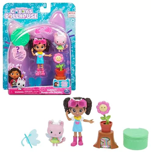 Gabby's Dollhouse Mini Set Giardino Floreale con Gabby e Gattina Fatina