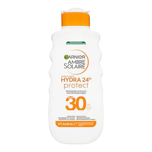 Garnier Ambre Solaire Hydra 24H Latte SPF30 Protezione Idratante Resistente all'Acqua