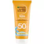 Garnier Ambre Solaire Kids Protect Latte SPF50+ Resistente all'Acqua e alla Sabbia
