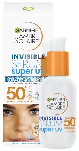 Garnier Siero Viso Protettivo Invisibile Super UV SPF 50+, Ceramide Protect