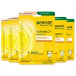 GARNIER Skin Active - Mascherine in tessuto con vitamina C e acido ialuronico