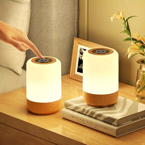 Görvitor Lampada da Comodino Touch Dimmerabile LED Ricaricabile con Timer