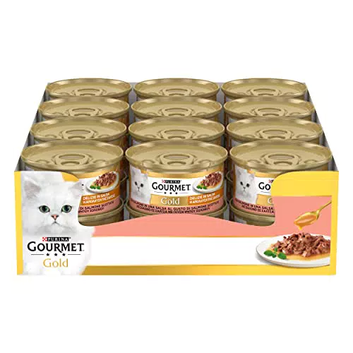 GOURMET Gold Delizie in Salsa Cibo Umido per Gatti Adulti con Salmone
