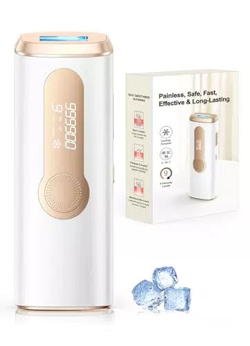Haarlosy Epilatore Luce Pulsata IPL 3-in-1 con Ghiaccio, 9 Livelli di Energia
