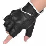 Harssidanzar Guanti da moto da uomo in pelle di capra GM037EU