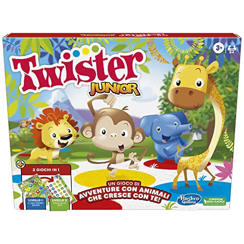Hasbro Gaming Twister Junior - Gioco da Tavolo Multiplayer per Bambini da 3 Anni