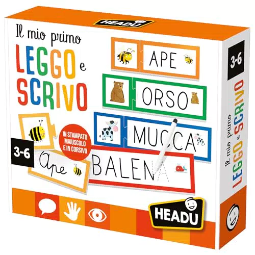 HEADU Il Mio Primo Leggo e Scrivo - Gioco Educativo per Bambini 3-6 anni