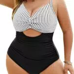 Heekpek Costume da Bagno Donna Push Up Imbottito Intero Contenitivo Scollo a V